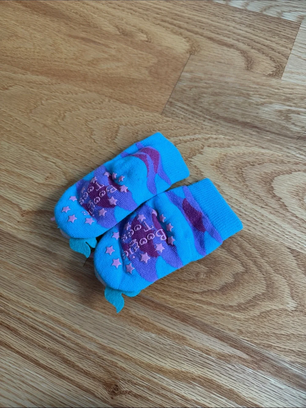 Kids Mermaid Grip Socks - Blue and Pink